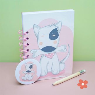 Geschenkset mit Hundemotiv "Pink" A6