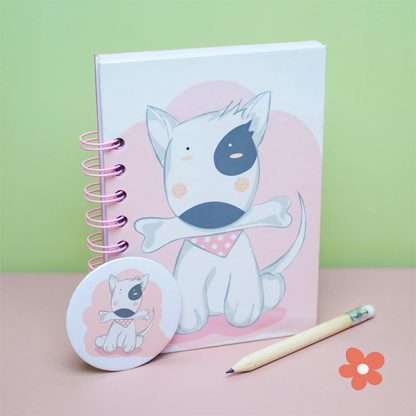 Geschenkset mit Hundemotiv "Pink" A6