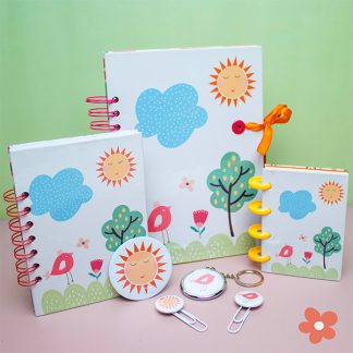 Geschenkset mit fröhlichen Motiven