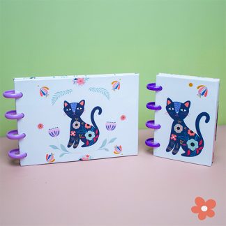 Set mit zwei dekorierten Notizbüchern – Motiv Katze